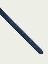 Suede belt with double stitching - Blue | FRAU