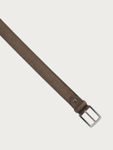 Suede belt with double stitching - Mink | FRAU