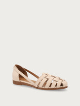 Leather caged ballet flats - Vanilla | FRAU