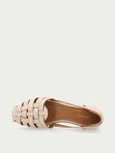 Leather caged ballet flats - Vanilla | FRAU