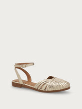 Metallic caged sandals with thin straps - Platinum | FRAU