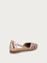 Metallic caged ballet flats with thin straps - Bronze | FRAU