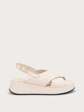 Leather platform sandals - Butter | FRAU