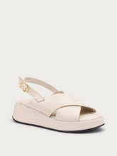 Leather platform sandals - Butter | FRAU