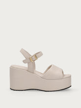 Leather wedge sandals - Butter | FRAU