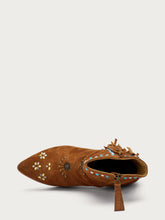 Ankle Boot aus Veloursleder mit Fransen - Zimt | FRAU