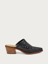 Hand-woven leather mules - Black | FRAU
