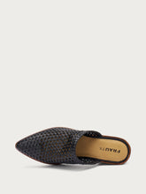 Hand-woven leather mules - Black | FRAU