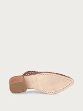 Hand-woven leather mules - Ebony | FRAU