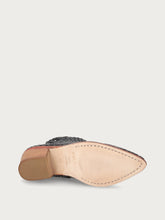 Hand-woven leather ankle boots - Black | FRAU