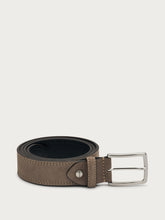 Suede belt with double stitching - Cork | FRAU