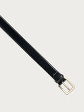 Cintura classica in pelle abrasivata - Nero | FRAU