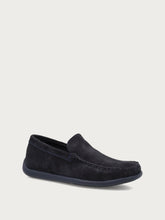 Comfort tech perforated suede slip-ons - Blue | FRAU