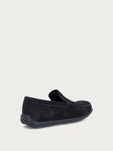 Comfort tech perforated suede slip-ons - Blue | FRAU
