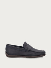 Comfort tech tumbled leather loafers - Blue | FRAU