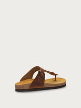 Nubuck thong sandals - Cognac | FRAU