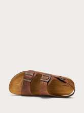 Sandale aus Nubuk - Cognac | FRAU