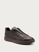 Urban leather slip-ons - WOODdarkbrown | FRAU