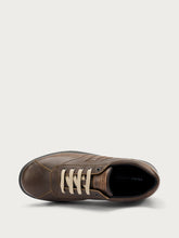 Casual distressed-effect leather sneakers - Stone | FRAU