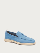 Wildleder-Mokassin mit Quasten - Staubblau | FRAU