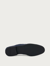 Deconstructed suede loafers - Blue | FRAU