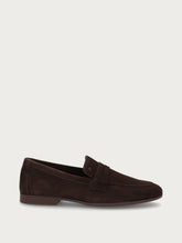Deconstructed suede loafers - Cocoa | FRAU