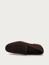 Deconstructed suede loafers - Cocoa | FRAU