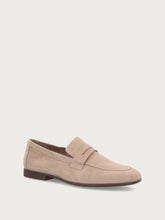 Deconstructed suede loafers - Sand | FRAU