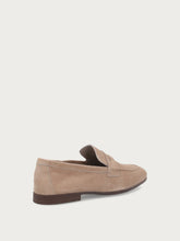 Deconstructed suede loafers - Sand | FRAU