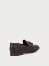 Woven loafers with tassels - Dark Brown | FRAU