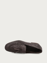 Woven loafers with tassels - Dark Brown | FRAU