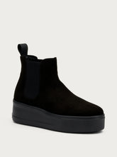 Suede flatform Chelsea boots - Black | FRAU
