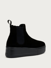 Suede flatform Chelsea boots - Black | FRAU