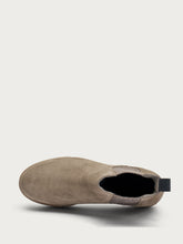 Suede flatform Chelsea boots - Sand | FRAU