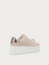 Platform-Sneakers mit Strass - Ecru | FRAU