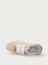 Platform-Sneakers mit Strass - Ecru | FRAU