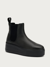 Leather flatform Chelsea boots - BLACKblack | FRAU