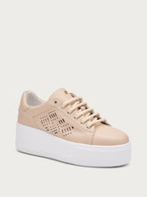 Flatform sneakers with laser-etched detailing - Nude | FRAU