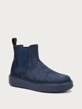 Casual suede Chelsea boots - Blue | FRAU