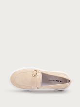 Suede slip-ons with buckle - Ecru | FRAU