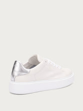 Sneakers with laminated leather details - CHALKsilver | FRAU