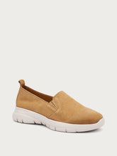 Extra-light suede slip-ons - Saddle | FRAU