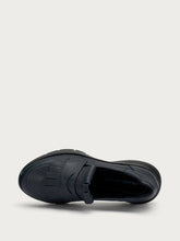 Comfort tech leather loafers - Blue | FRAU