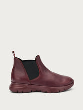 Comfort tech leather Chelsea boots - Bordeaux | FRAU