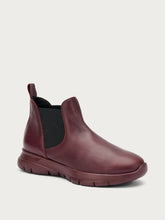 Comfort tech leather Chelsea boots - Bordeaux | FRAU