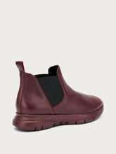 Comfort tech leather Chelsea boots - Bordeaux | FRAU