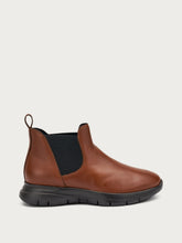 Comfort tech leather Chelsea boots - Tobacco | FRAU