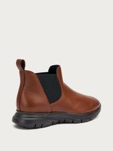 Comfort tech leather Chelsea boots - Tobacco | FRAU