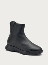 Comfort tech leather ankle boots - Black | FRAU