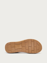 Sandali ComfortTech in pelle laminata con strap - Platino | FRAU